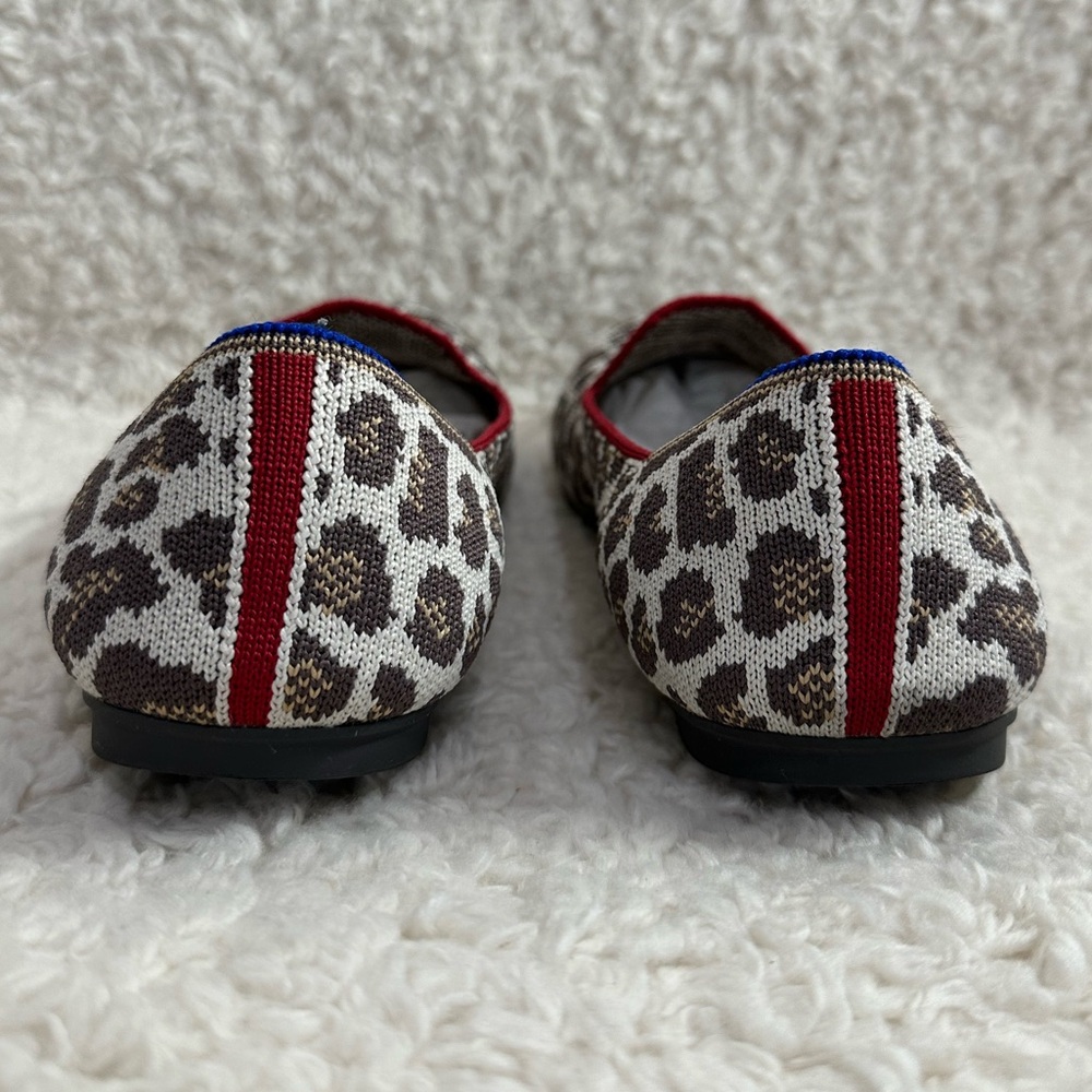 Rothy's Shoes The Loafer Womens 9 Tan Brown Leopard Flats Slip On Animal Round - Picture 7 of 14